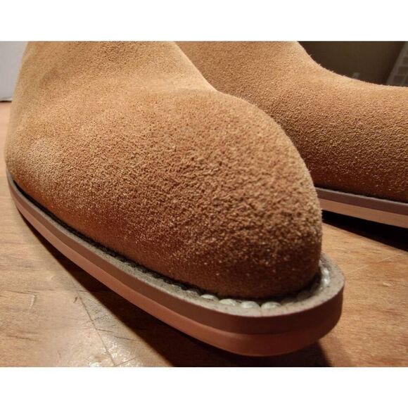CIVIL REGIME CAMEL SUEDE WESTERN BOOT SIZE 7 / 40 - Picture 7 of 9